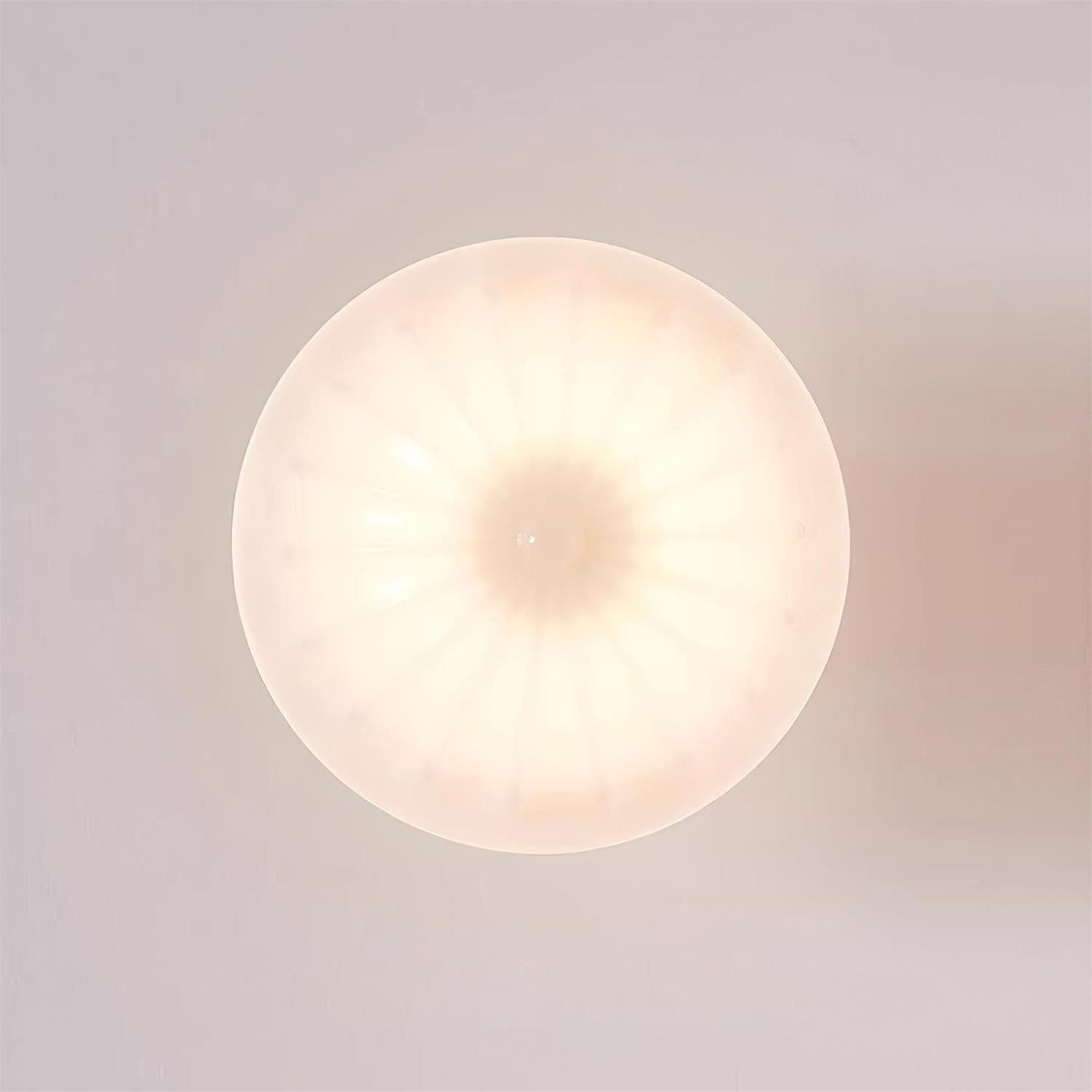 Evola Lampe Plafond en Verre Opale Vintage