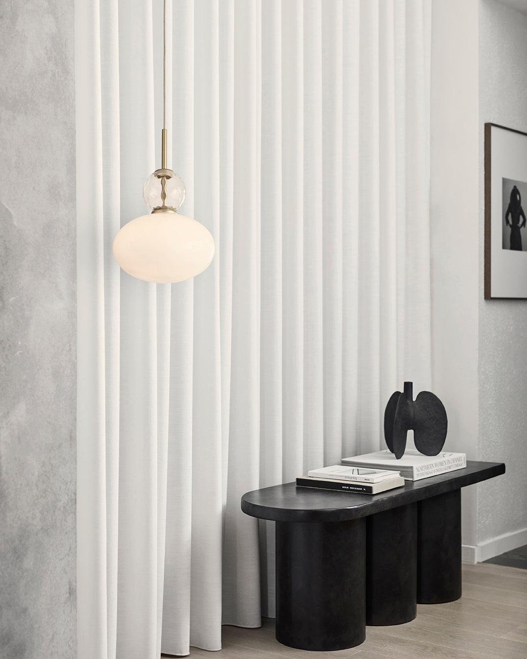 Orbelin Lampe Suspension en Verre et Laiton