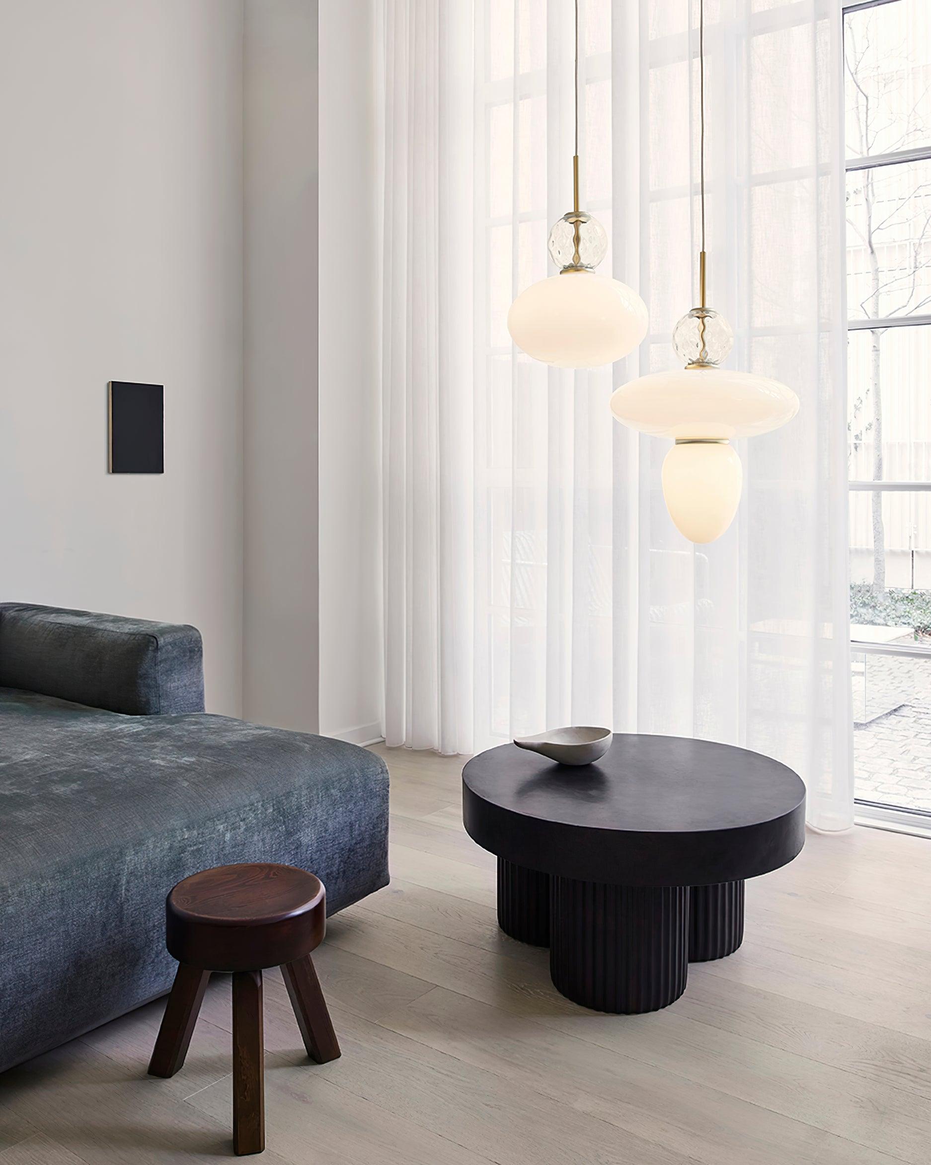 Orbelin Lampe Suspension en Verre et Laiton