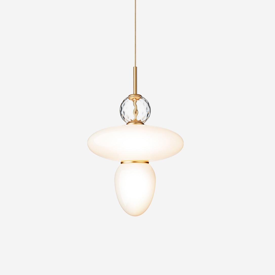 Orbelin Lampe Suspension en Verre et Laiton