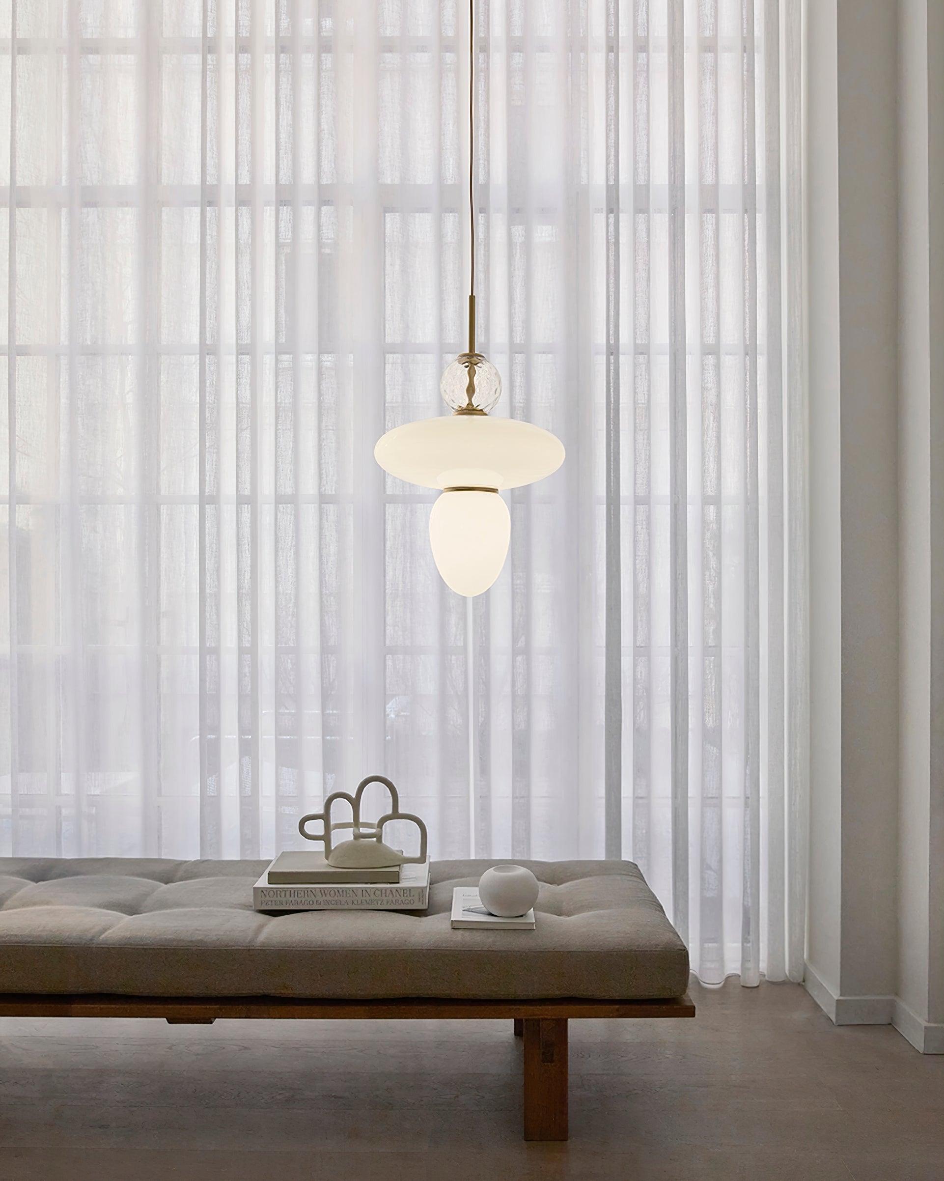 Orbelin Lampe Suspension en Verre et Laiton