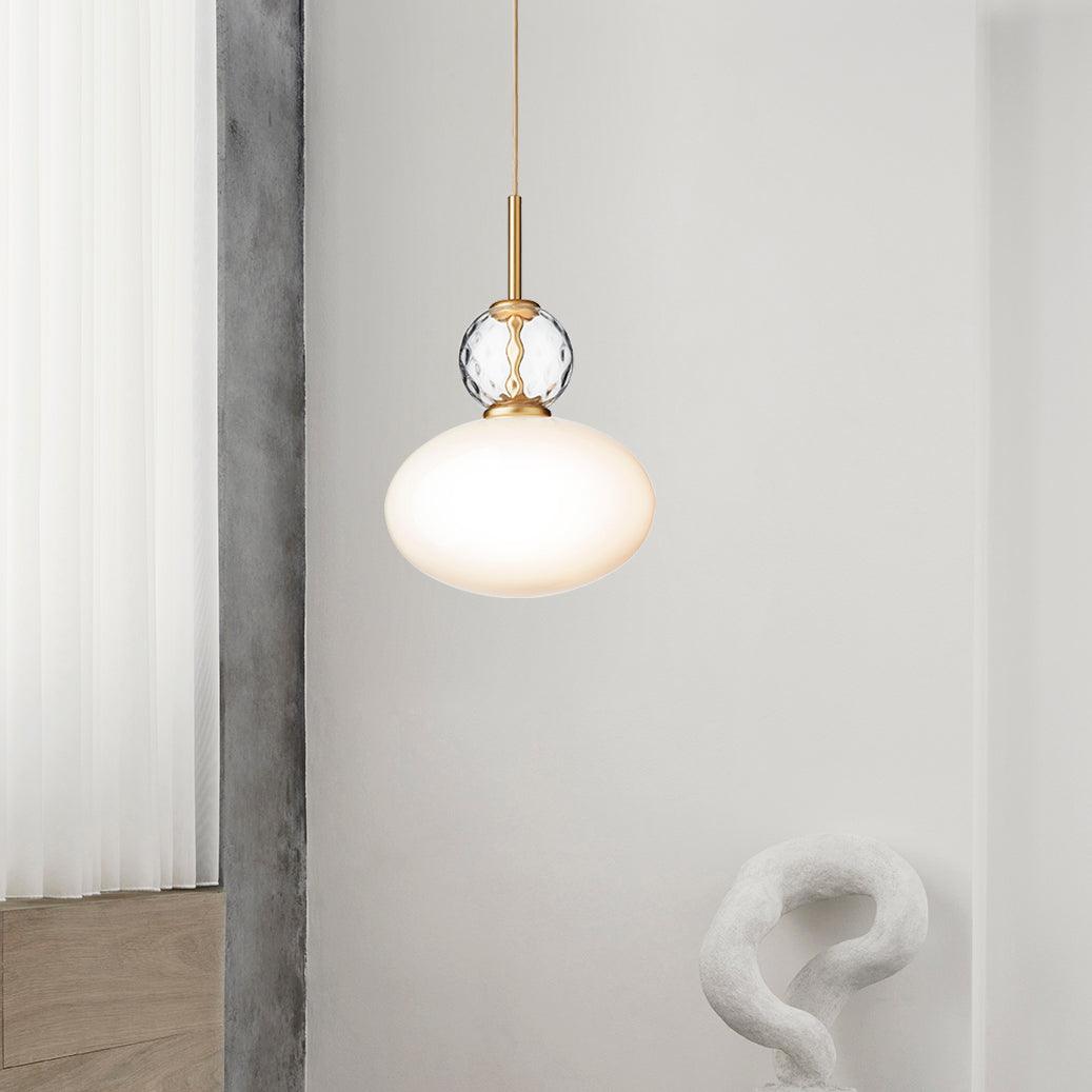 Orbelin Lampe Suspension en Verre et Laiton