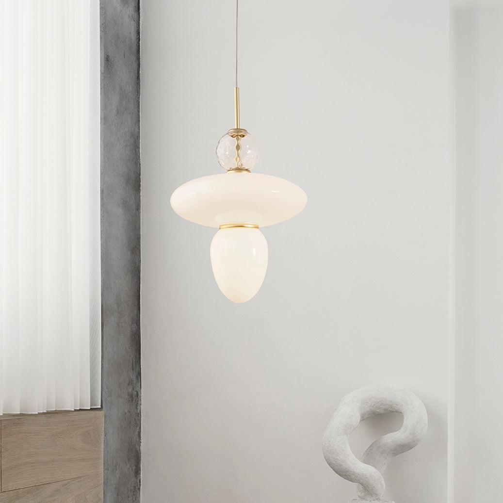 Orbelin Lampe Suspension en Verre et Laiton