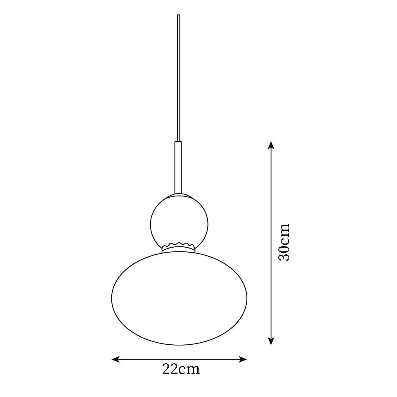 Orbelin Lampe Suspension en Verre et Laiton