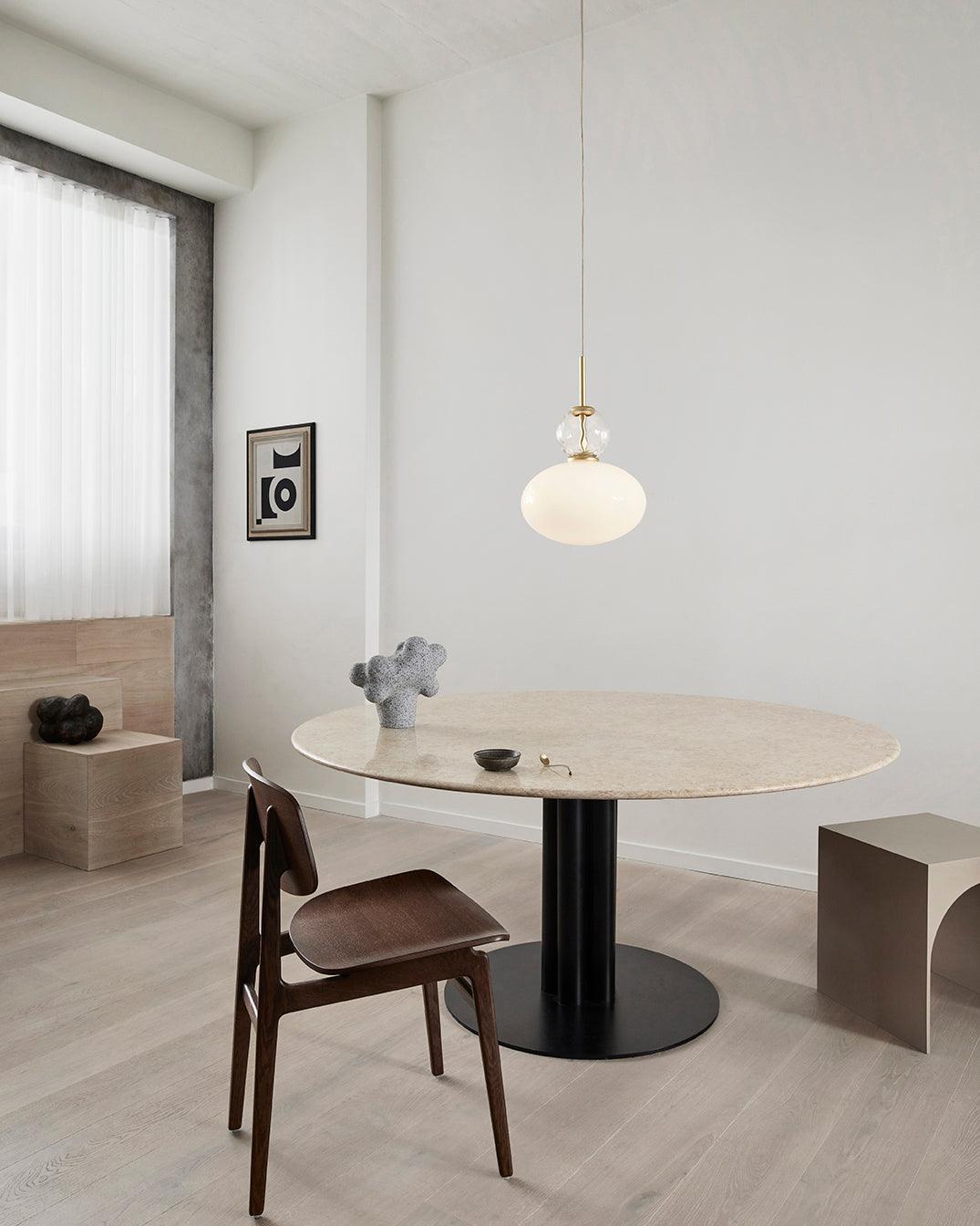 Orbelin Lampe Suspension en Verre et Laiton