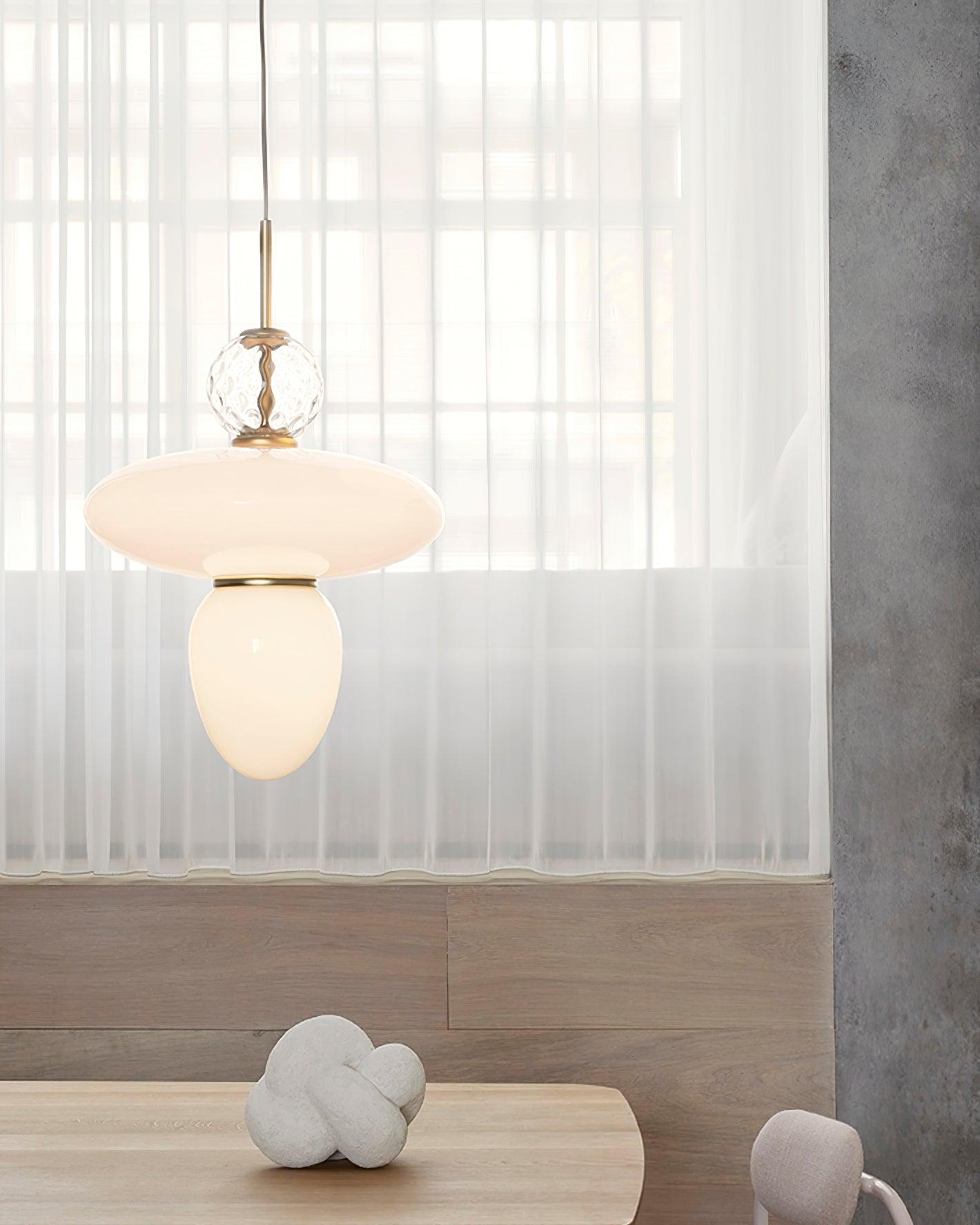 Orbelin Lampe Suspension en Verre et Laiton