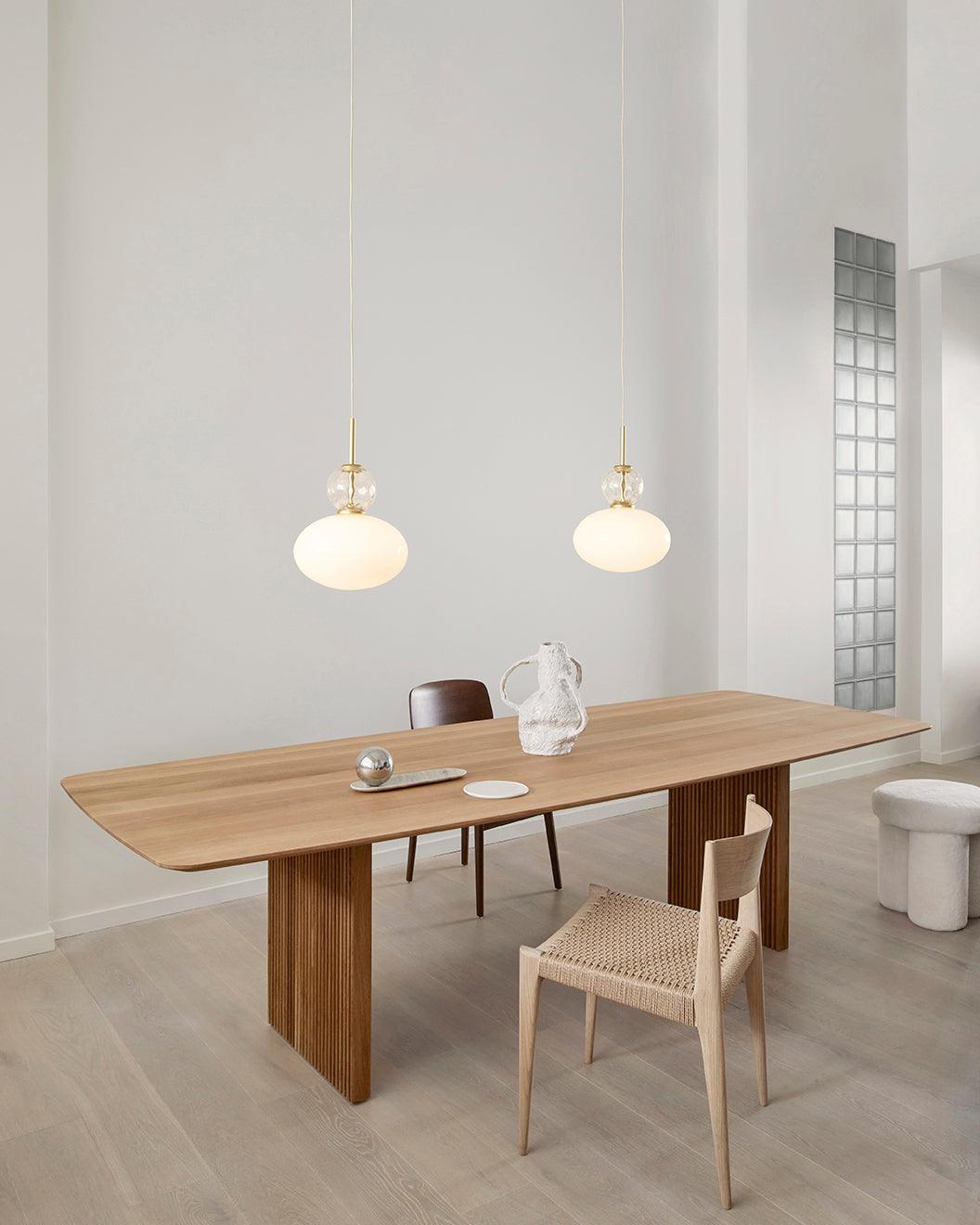 Orbelin Lampe Suspension en Verre et Laiton