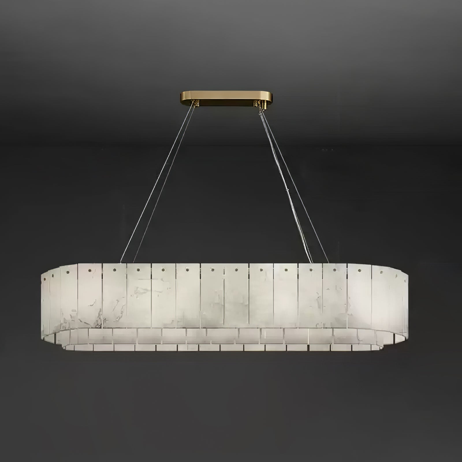 Zelaean Albâtre Ronde Pendentif Lumière