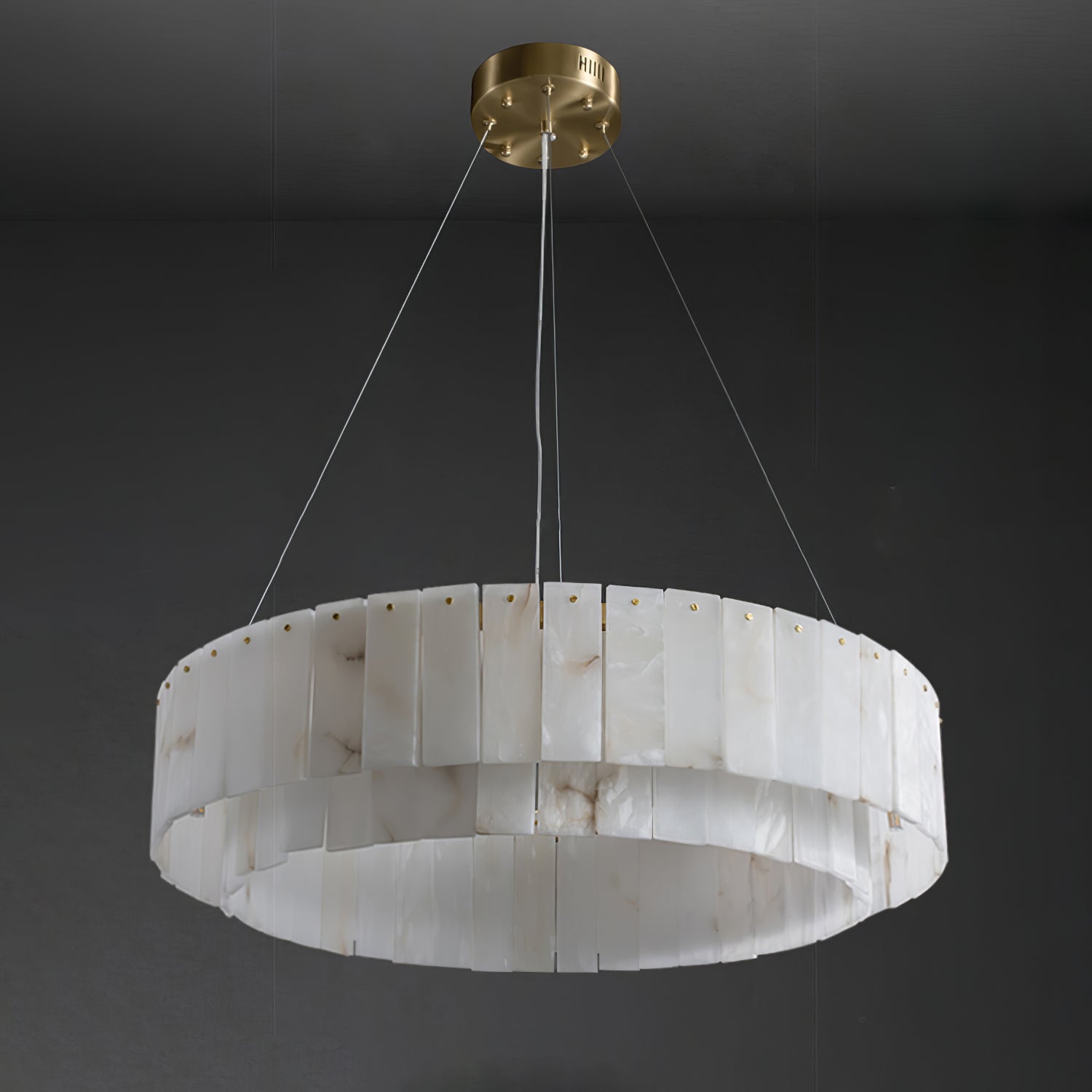 Zelaean Albâtre Ronde Pendentif Lumière