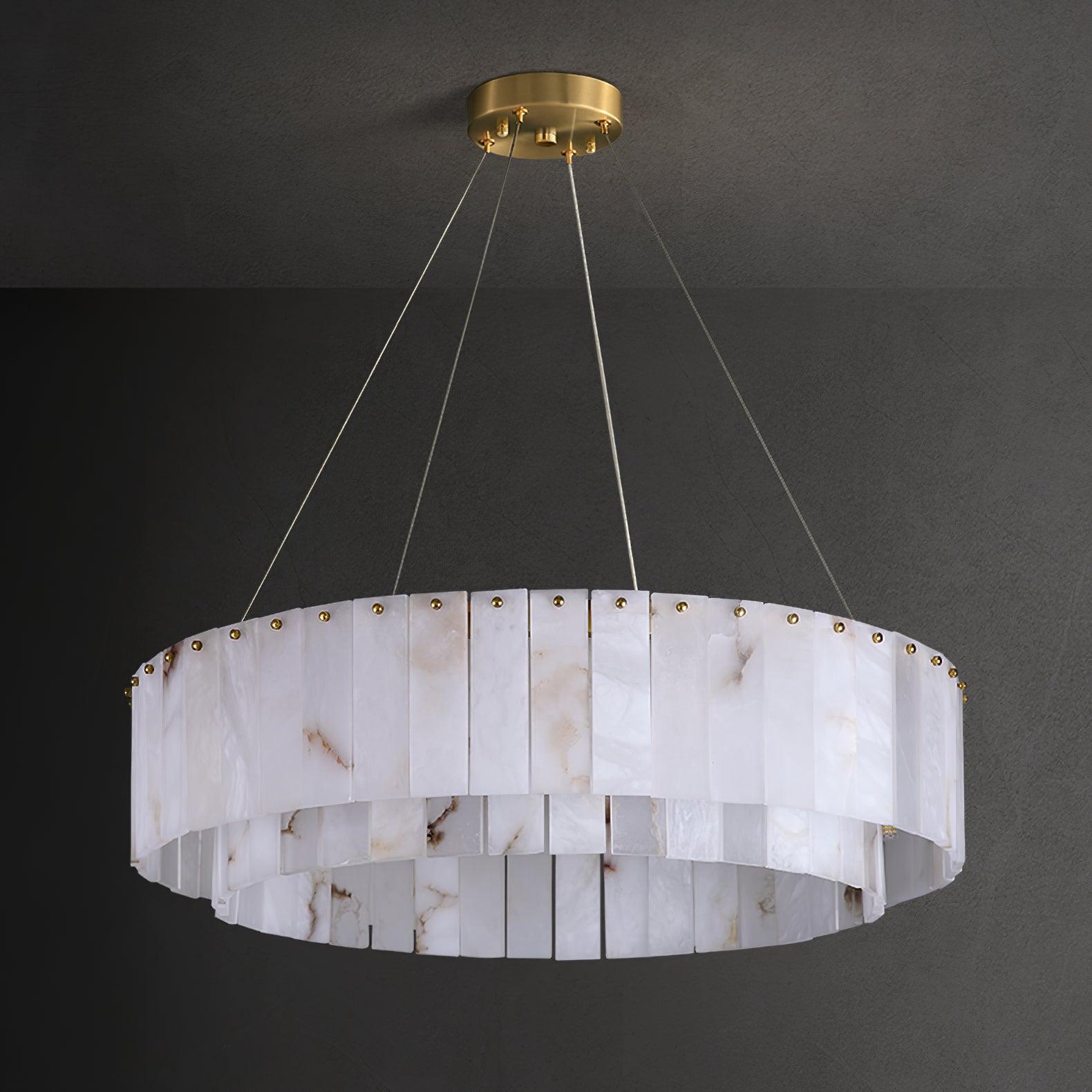 Zelaean Albâtre Ronde Pendentif Lumière