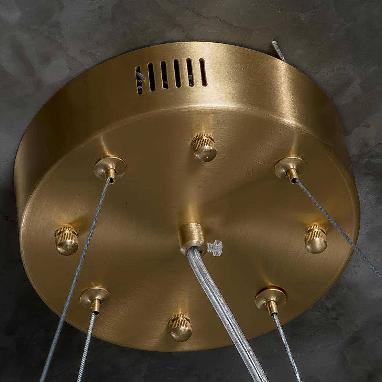 Zelaean Albâtre Ronde Pendentif Lumière