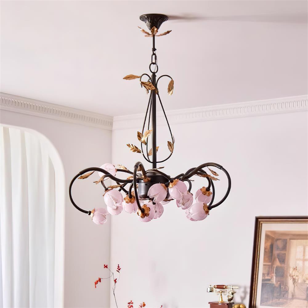 Giulia Lustre Verre Floral Élégance Romantique