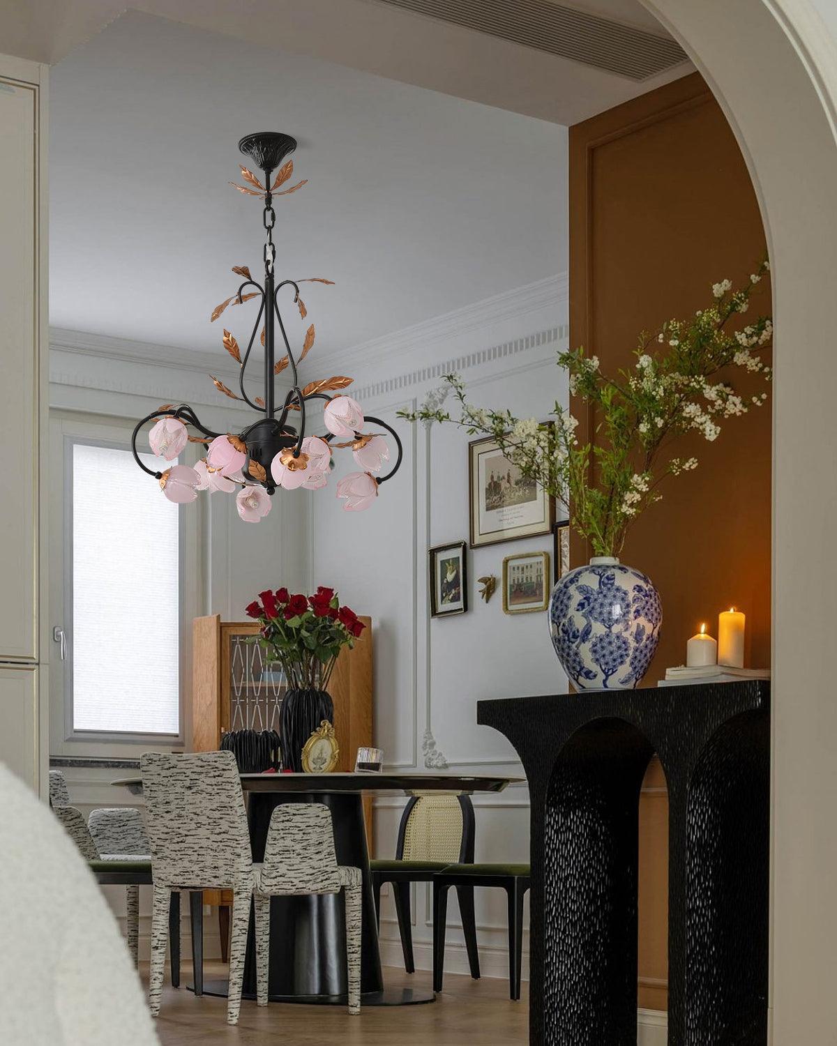 Giulia Lustre Pétales Pêche Branches Florales