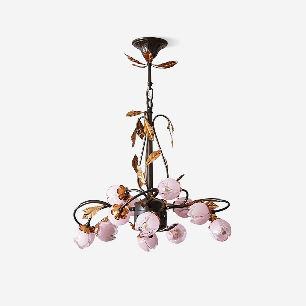 Giulia Lustre Verre Floral Élégance Romantique