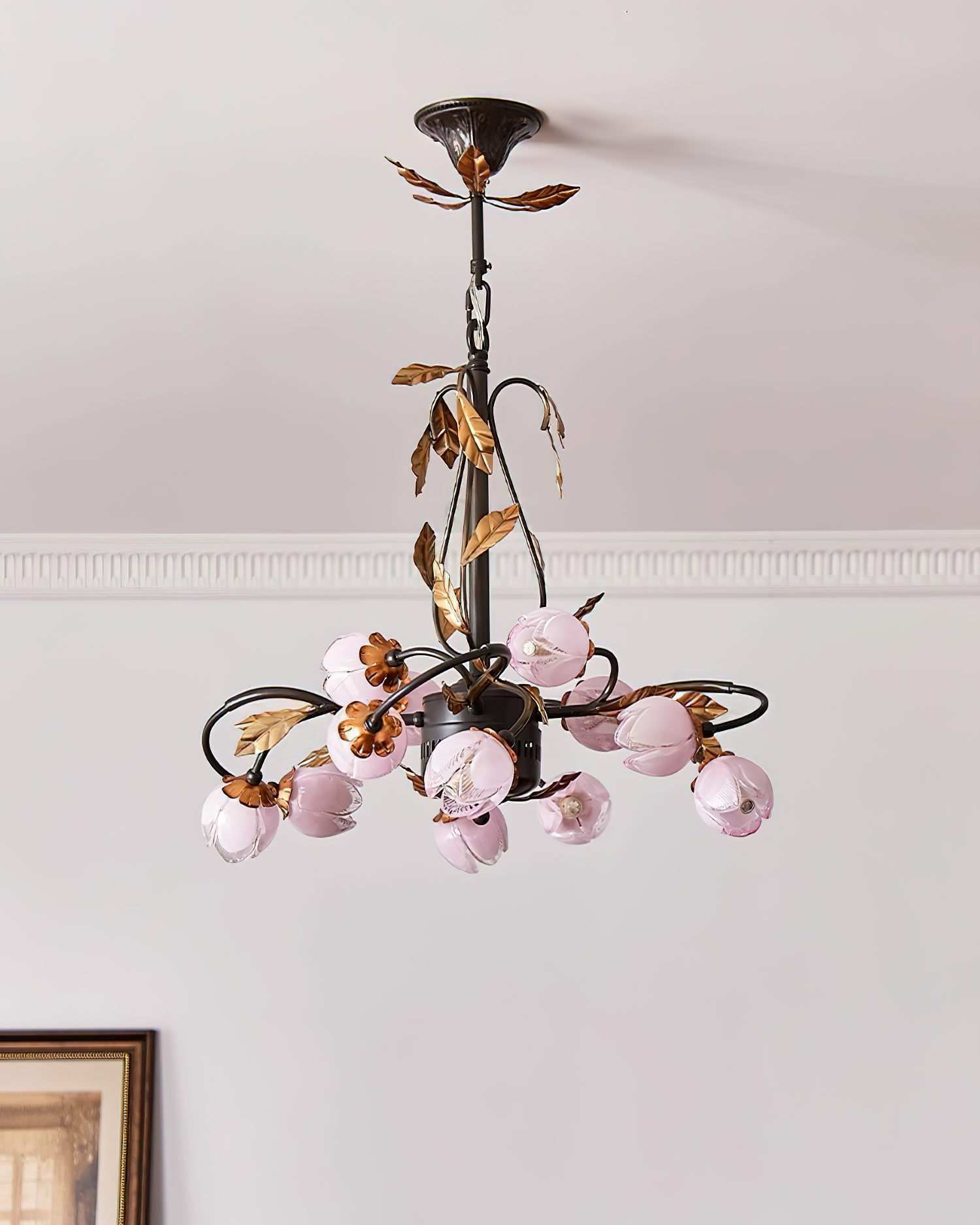 Giulia Lustre Verre Floral Élégance Romantique