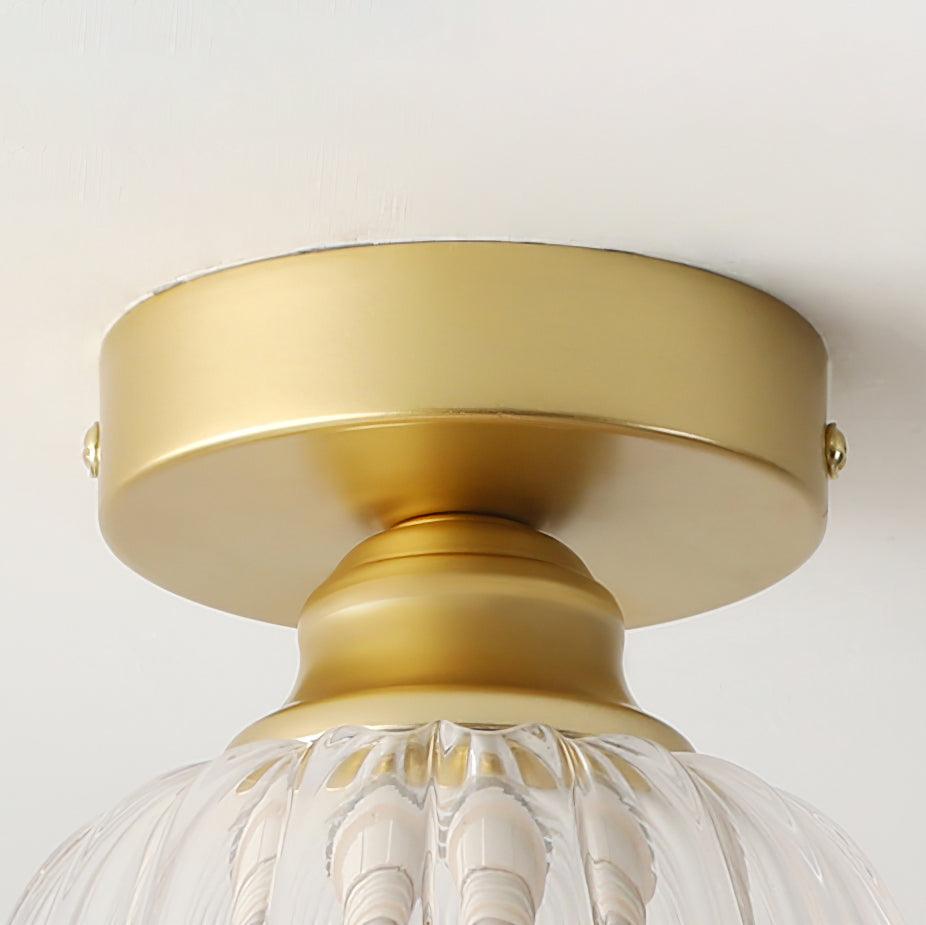 Rosa Plafonnier Verre Froncé Abat-jour Moderne Chambre