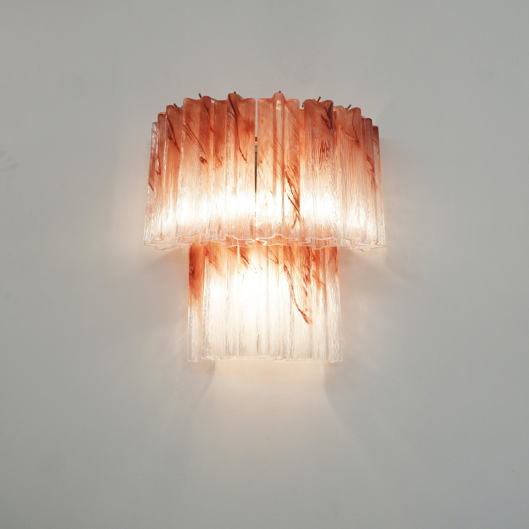 Aurora Luminaire Mural Rose Verre Lames Romantique Aquarelle