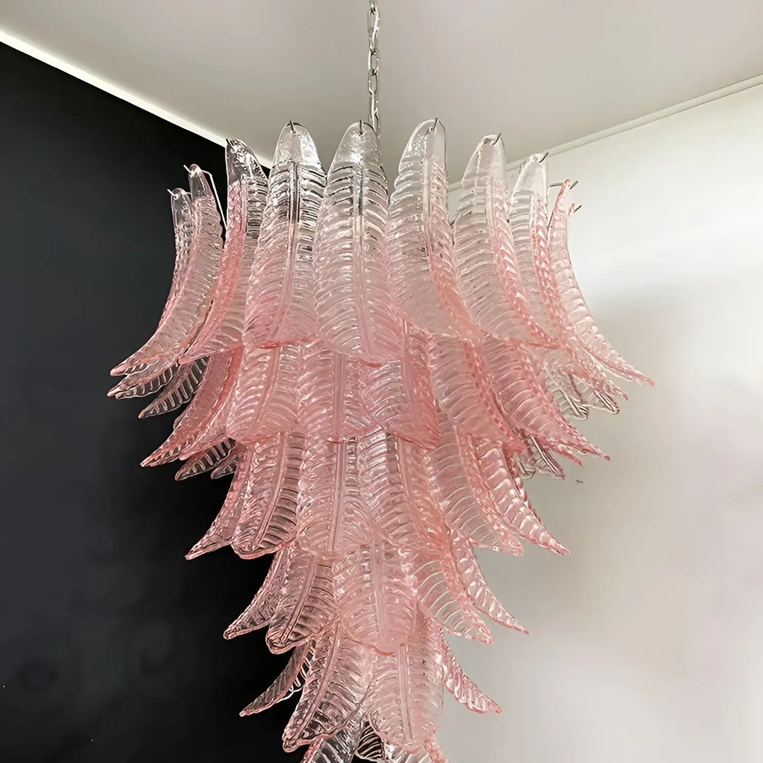 Aurora Lustre en Verre Cascadant Romantique
