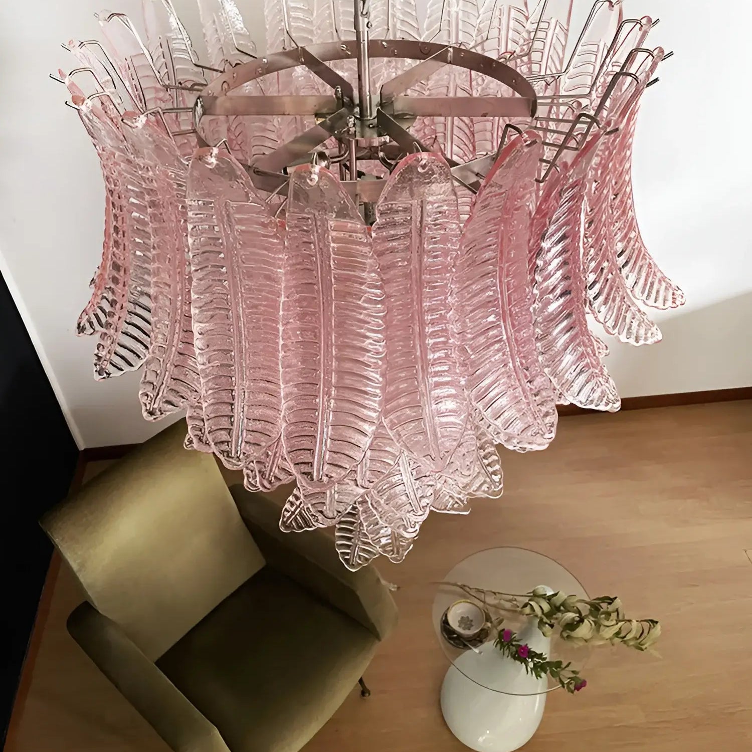 Aurora Lustre en Verre Cascadant Romantique