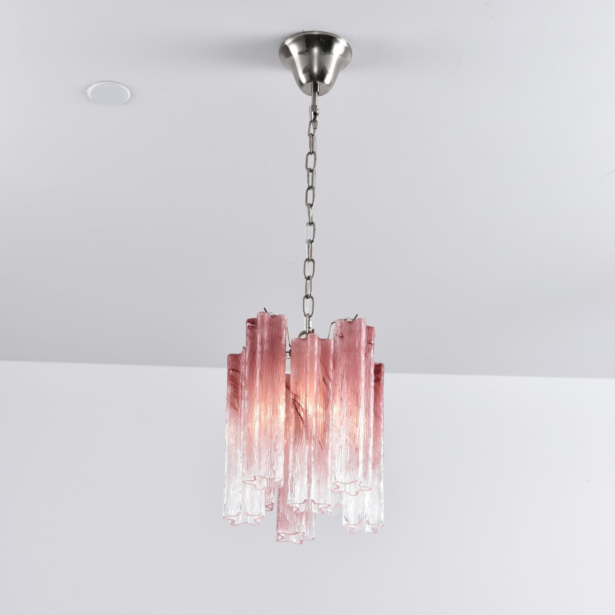 Aurora Lustre Rose Dégradé Murano Verre