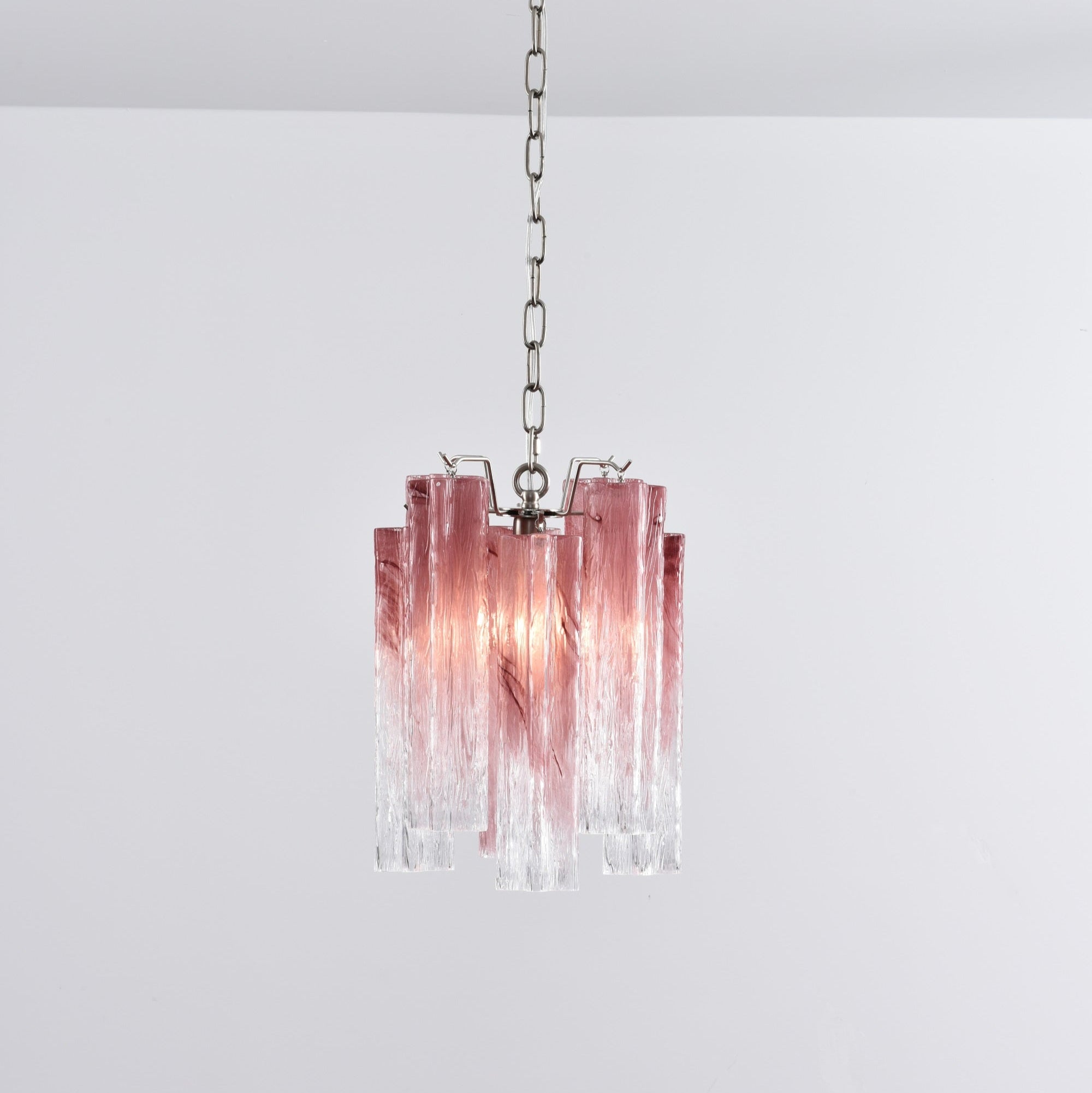 Aurora Lustre Rose Dégradé Murano Verre