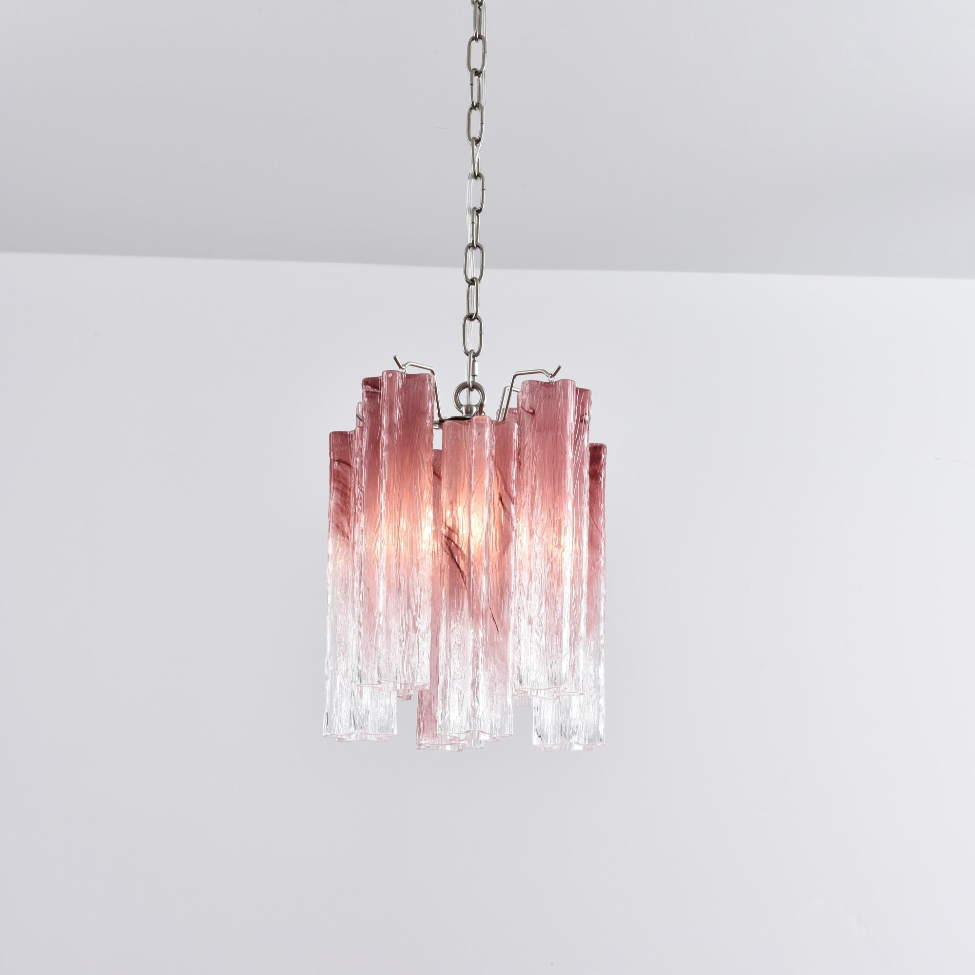Aurora Lustre Rose Dégradé Murano Verre