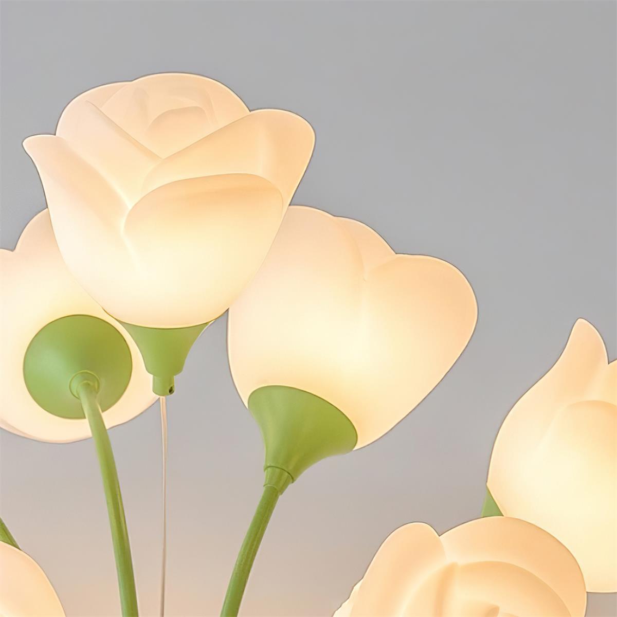 Rose Plafonnier Florale Abat-jour Romantique Lueur