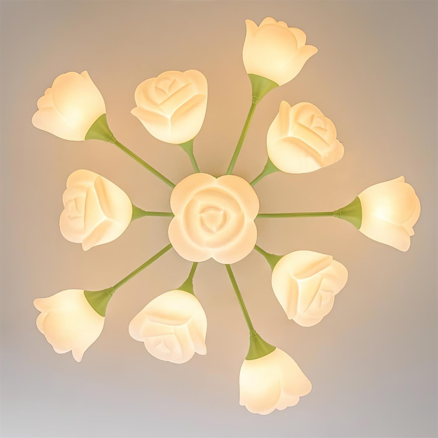 Rose Plafonnier Florale Abat-jour Romantique Lueur