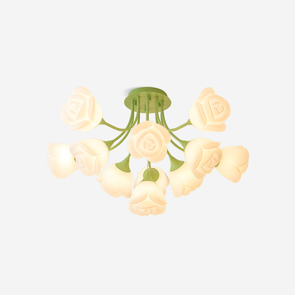 Rose Plafonnier Florale Abat-jour Romantique Lueur