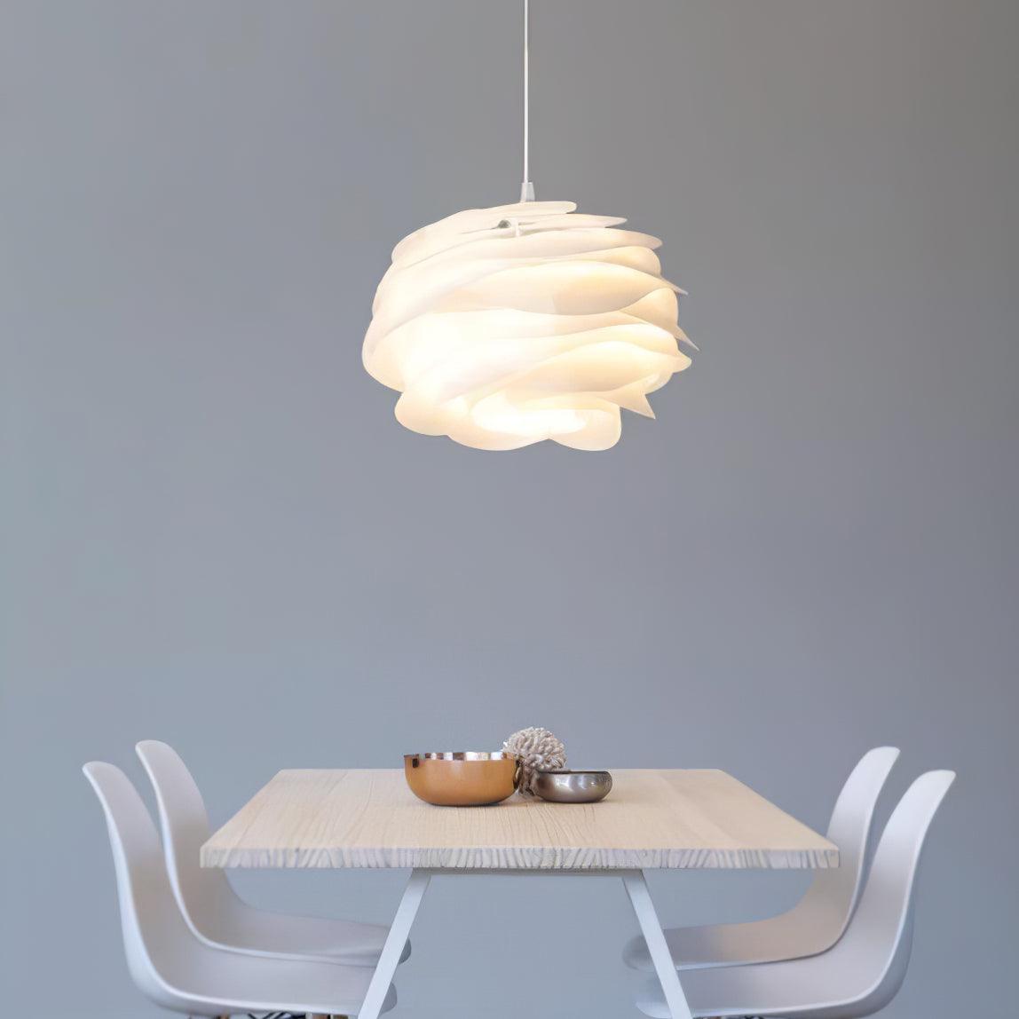 Solara Lampe suspendue en PVC motif rose floral superposé romantique