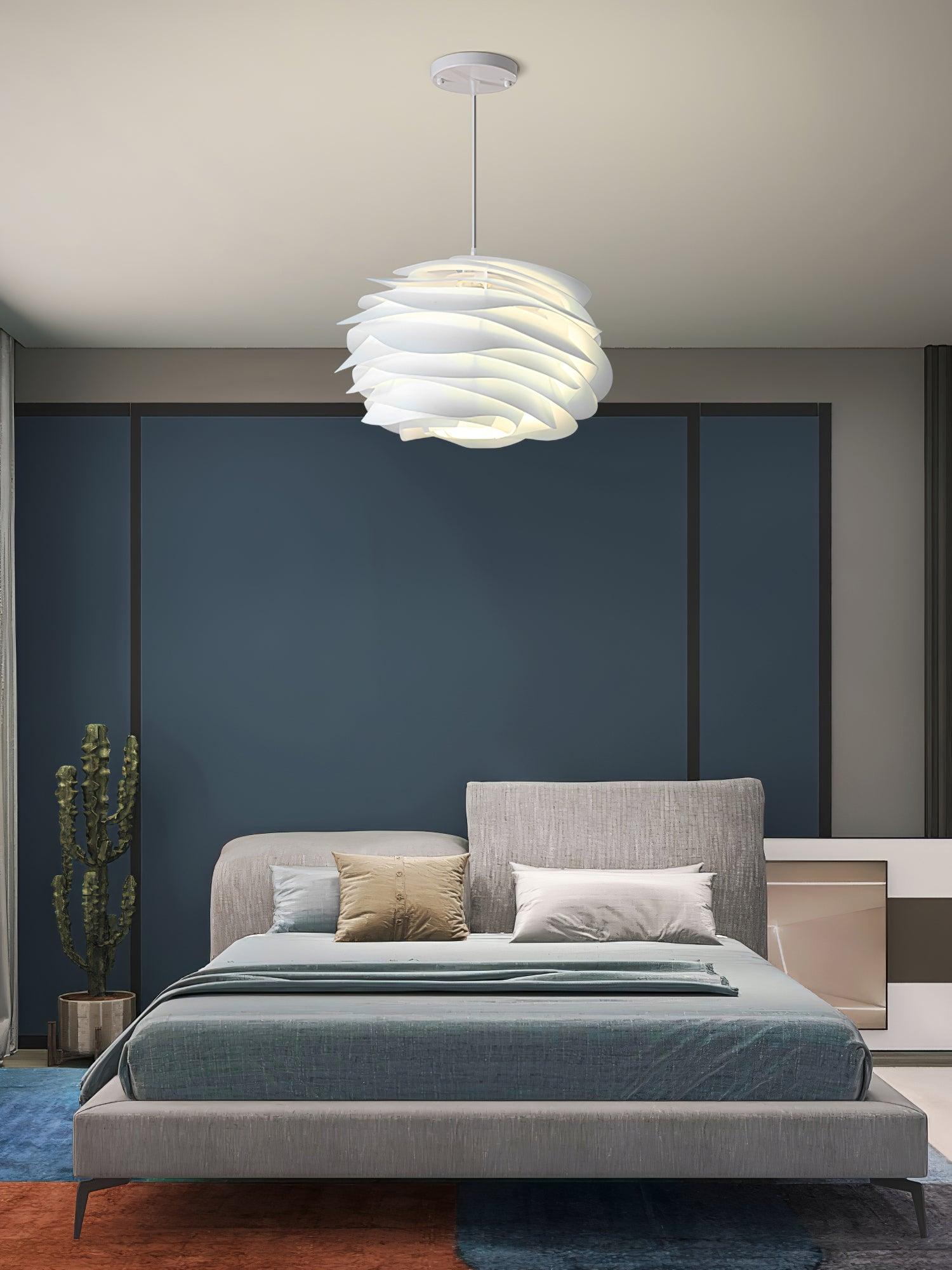 Solara Lampe suspendue en PVC motif rose floral superposé romantique