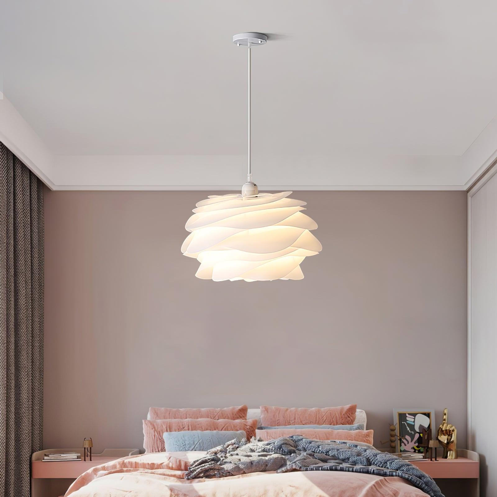 Solara Lampe suspendue en PVC motif rose floral superposé romantique