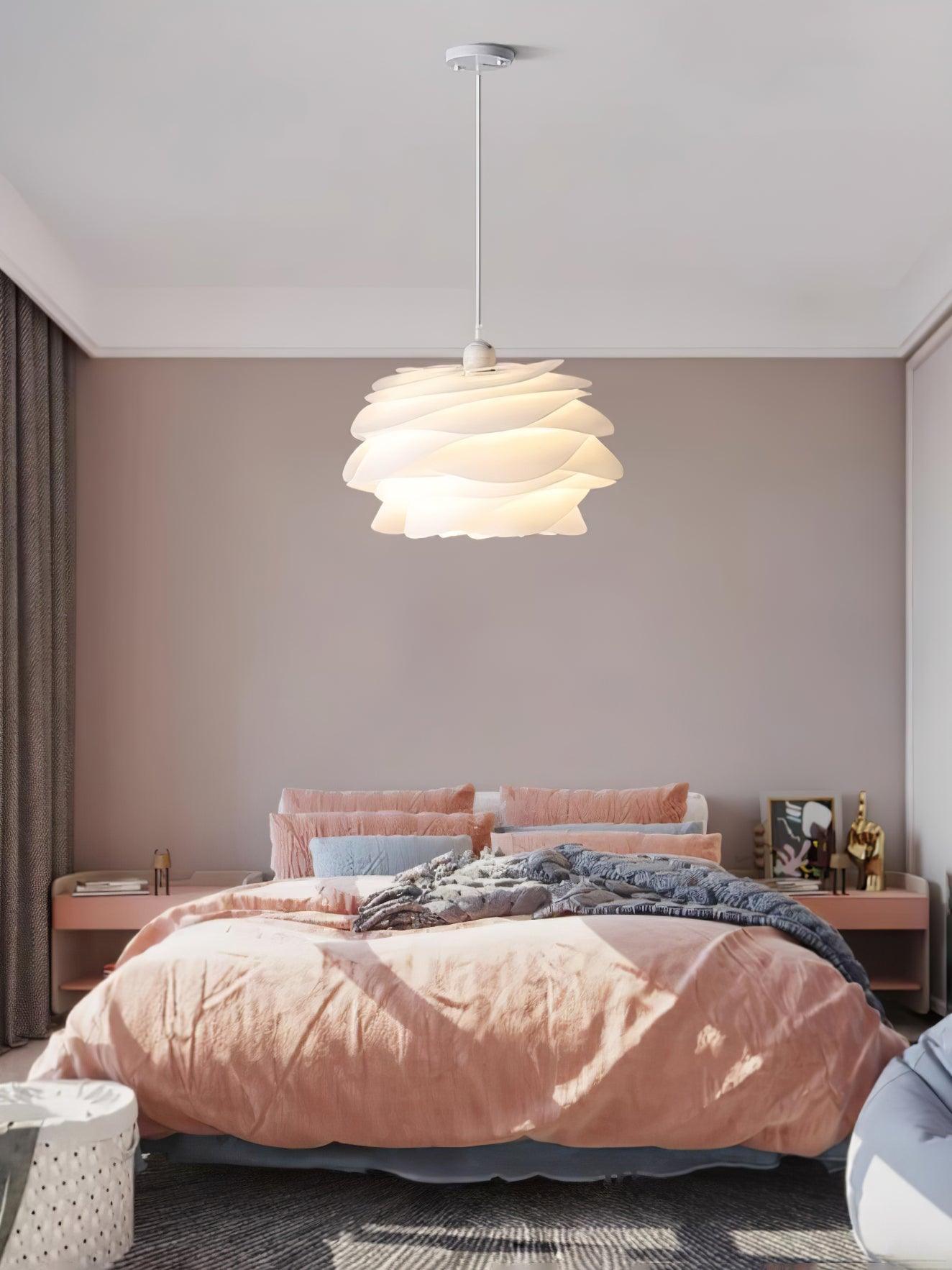 Solara Lampe suspendue en PVC motif rose floral superposé romantique