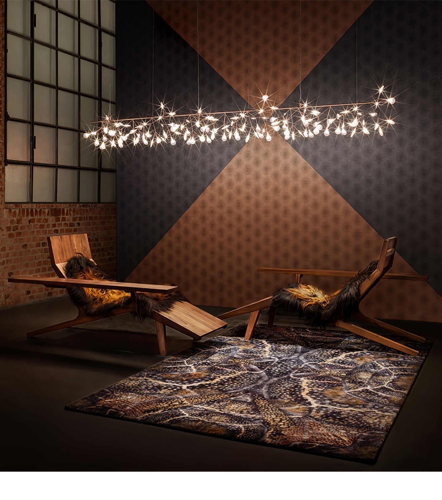 Lustra Lustre Rose Gold Firefly LED Branch