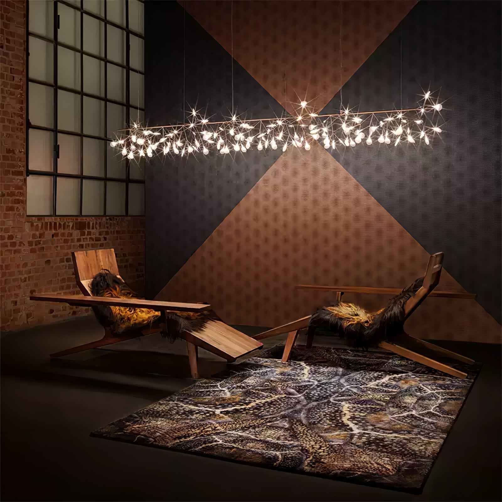Lustra Lustre Rose Gold Firefly LED Branch