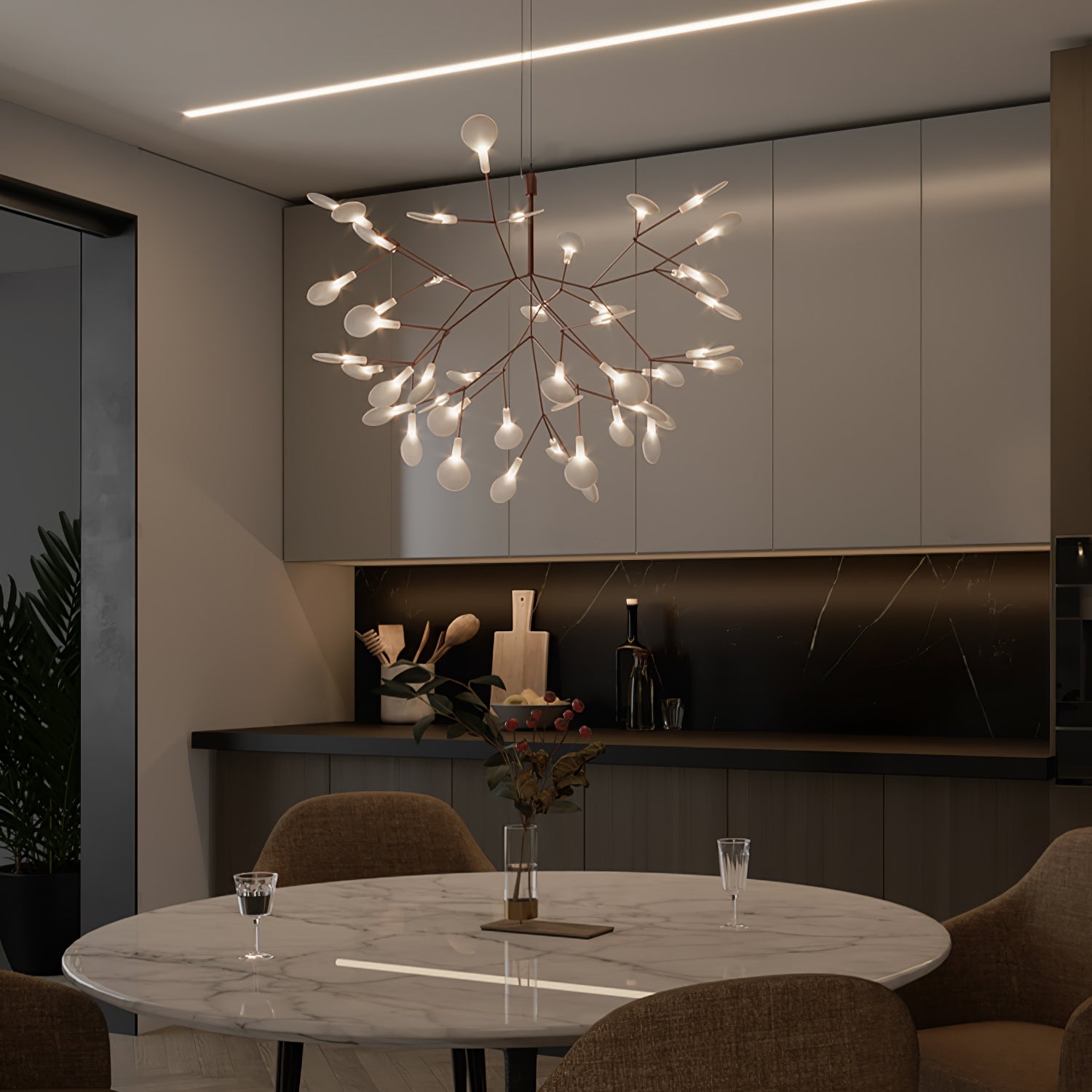 Lustra Lustre Rose Gold Firefly LED Branch