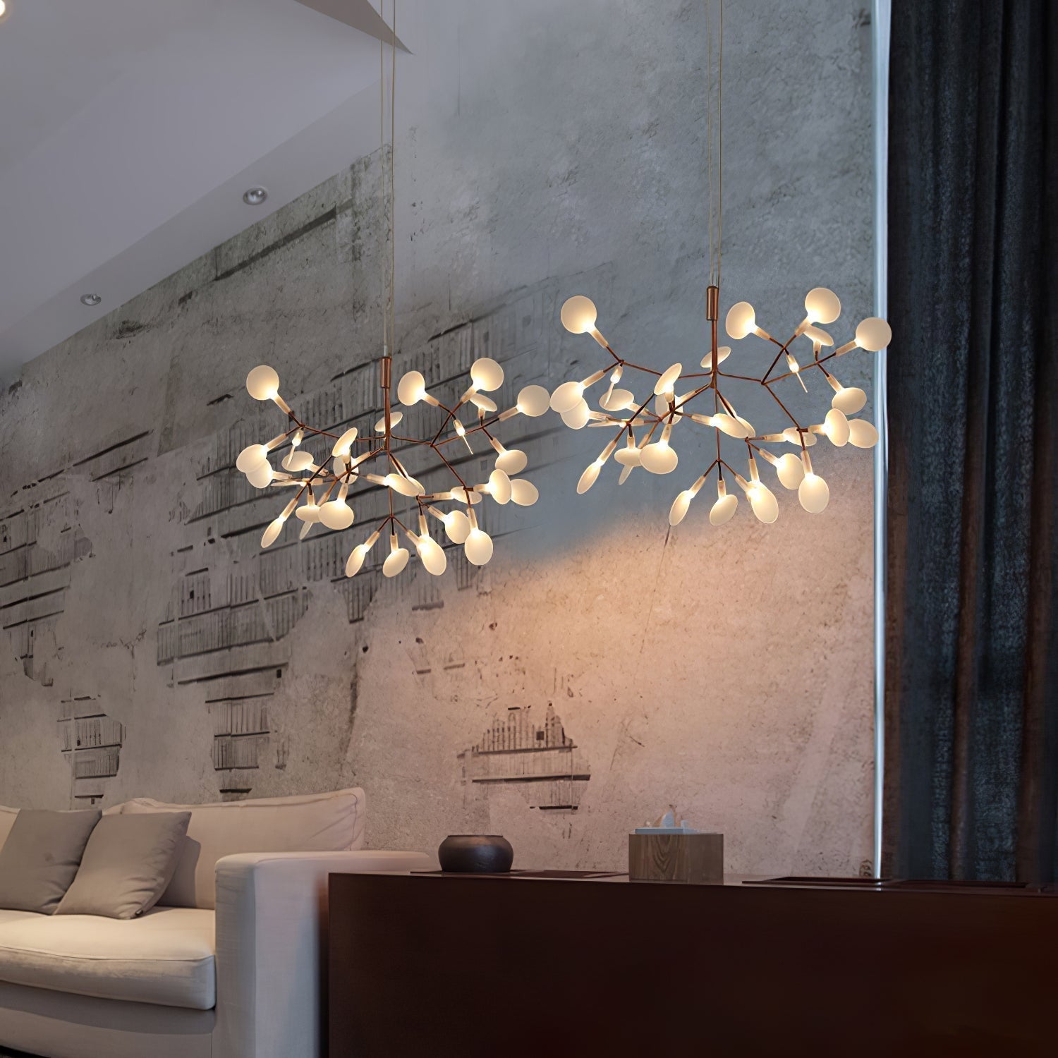 Lustra Lustre Rose Gold Firefly LED Branch