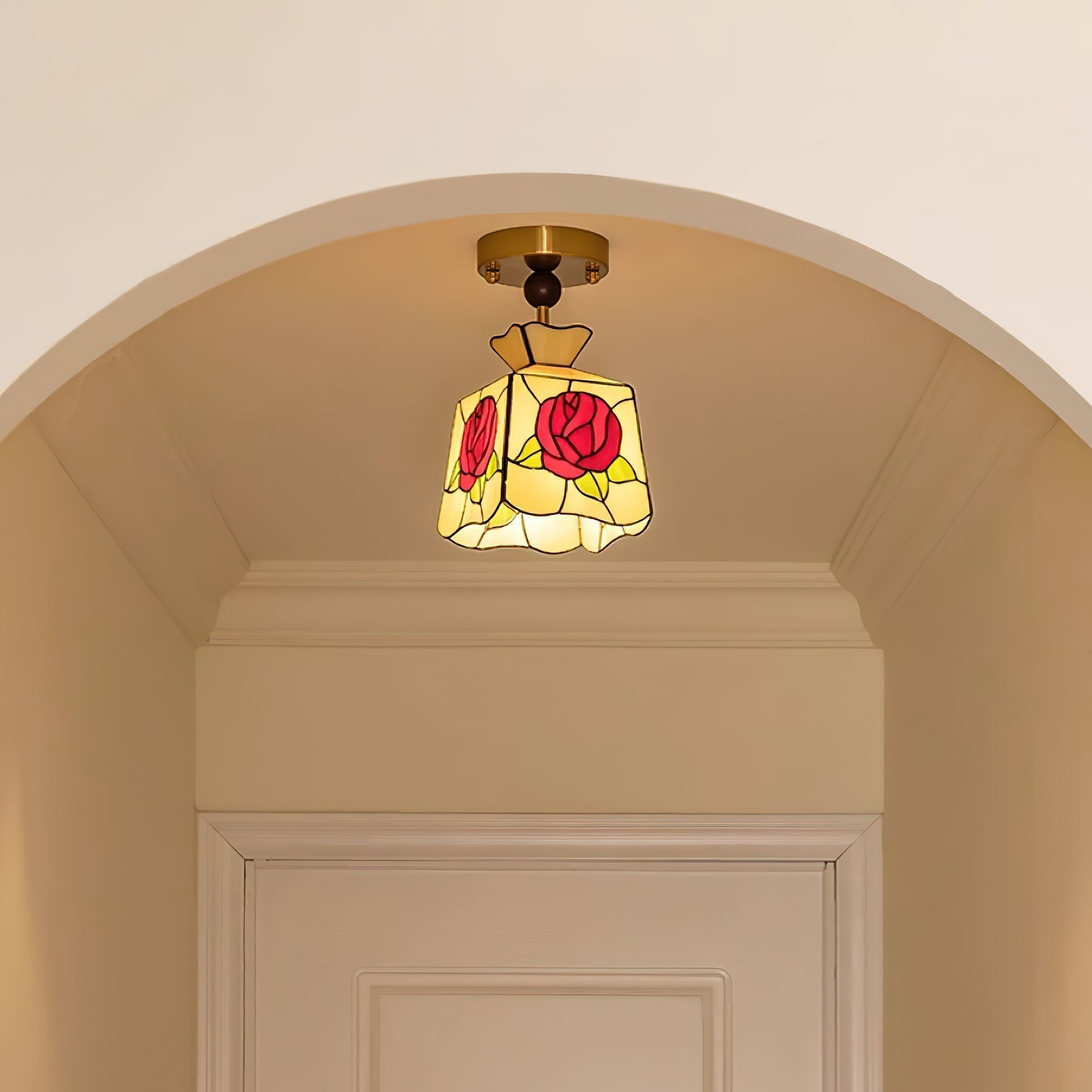 Joviel Lampe Plafonnier Tiffany Rose