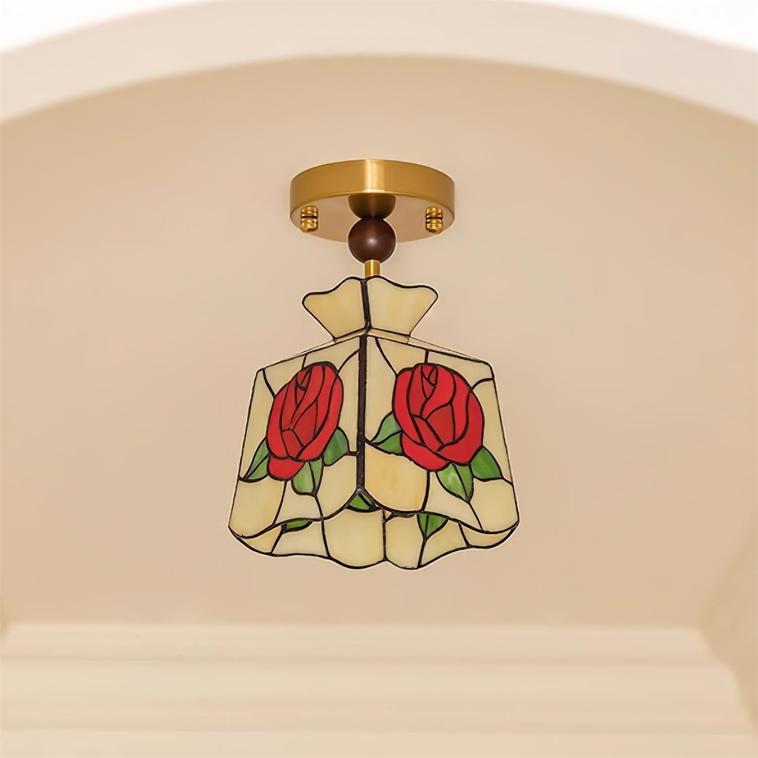 Joviel Lampe Plafonnier Tiffany Rose