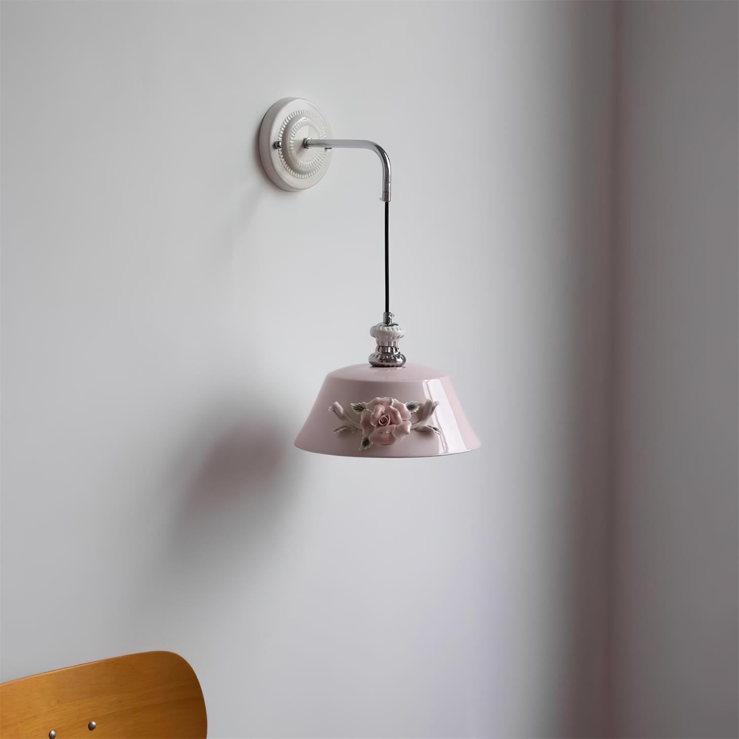 Roselune Applique Murale Porcelaine Florale Romance