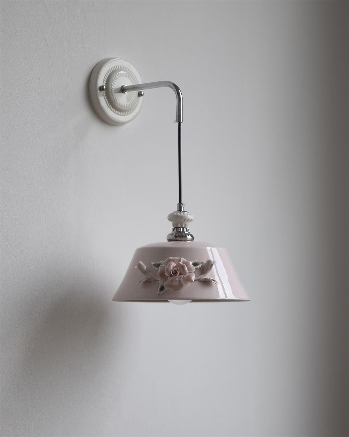 Roselune Applique Murale Porcelaine Florale Romance