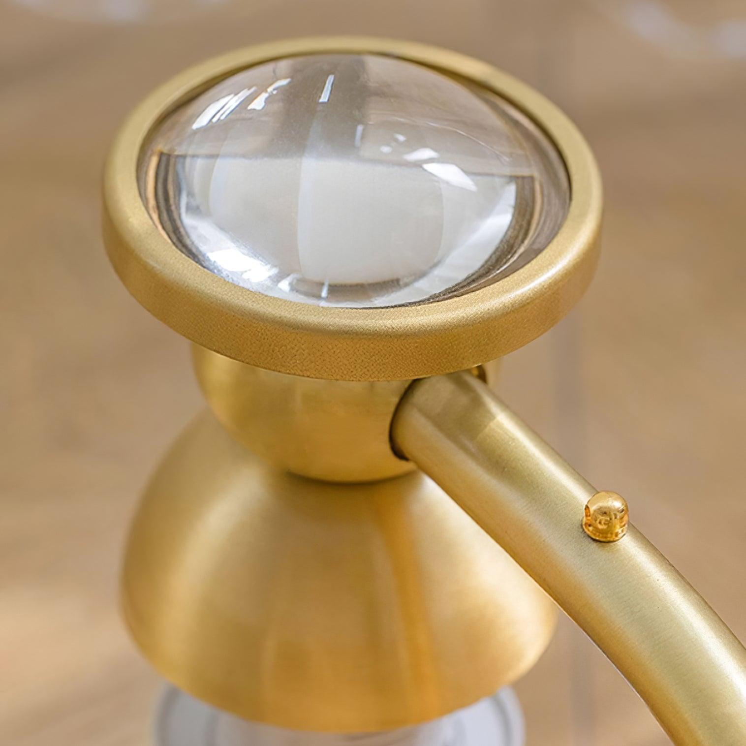 Landi Lustre Pétales en Verre Rose Drapés