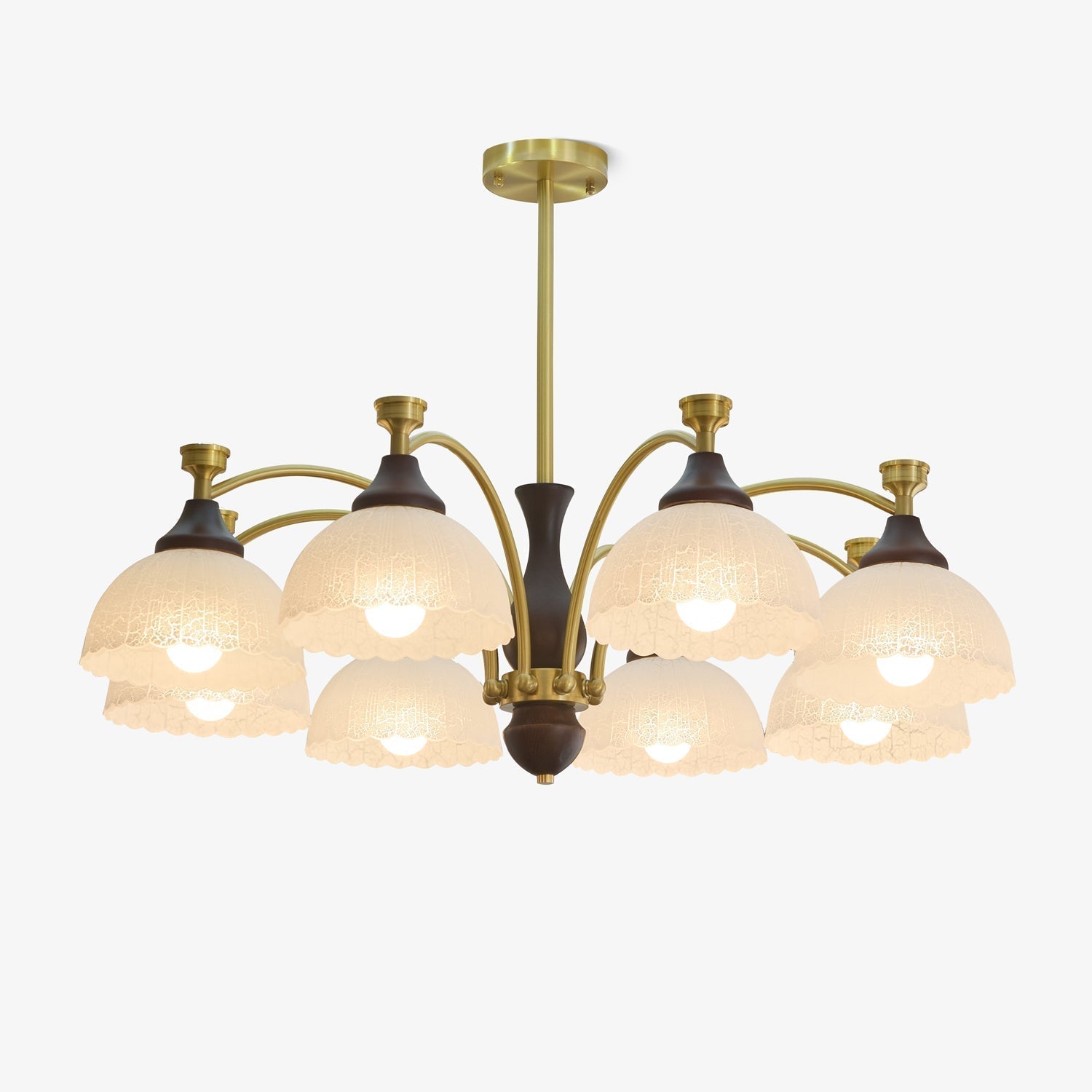 Avvynila Lustre Vintage Élégant en Laiton et Bois