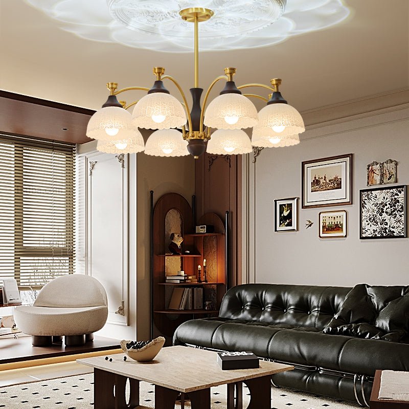 Avvynila Lustre Vintage Élégant en Laiton et Bois