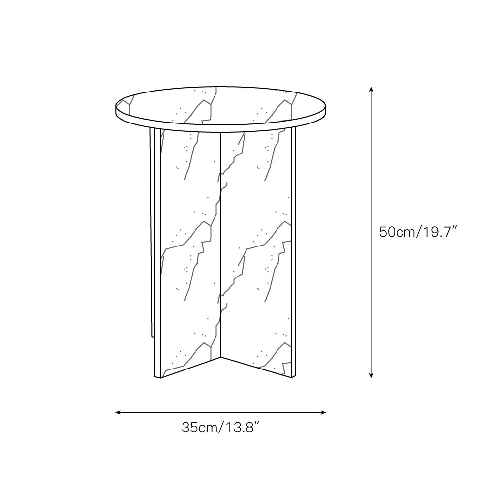 Acariel Table D'appoint en Marbre Minimaliste Moderne Accessoires
