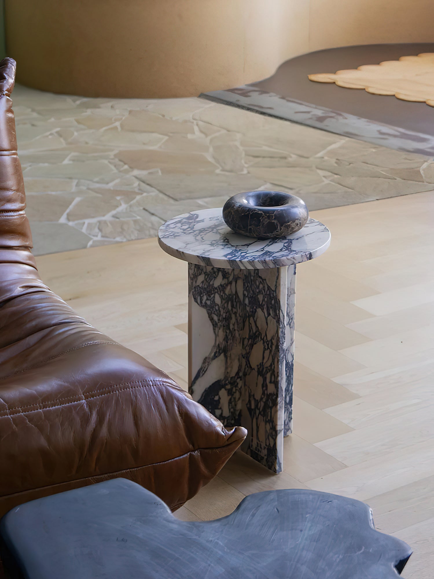 Acariel Table D'appoint en Marbre Minimaliste Moderne Accessoires