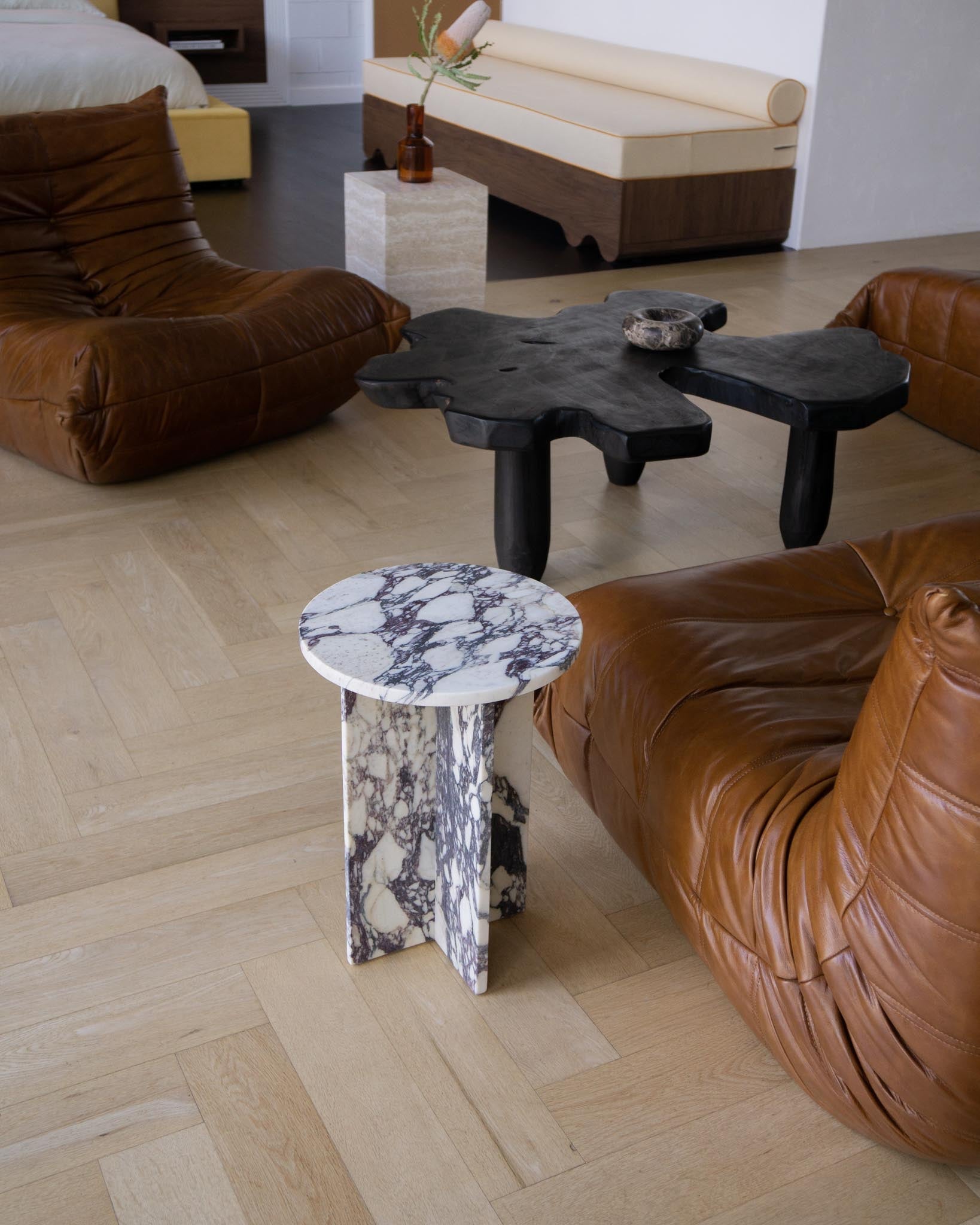 Acariel Table D'appoint en Marbre Minimaliste Moderne Accessoires