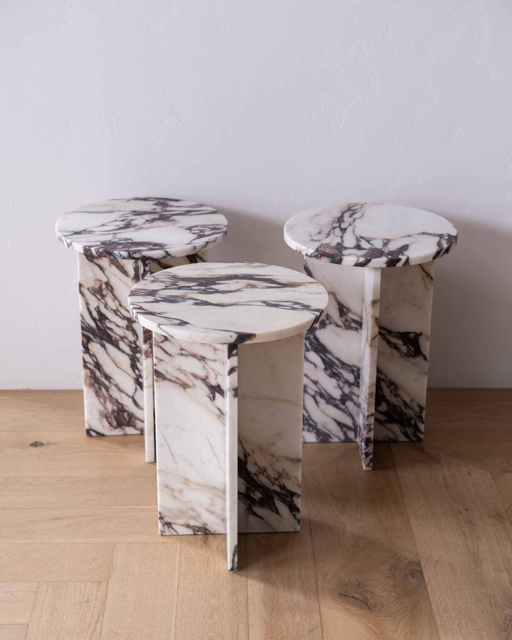 Acariel Table D'appoint en Marbre Minimaliste Moderne Accessoires