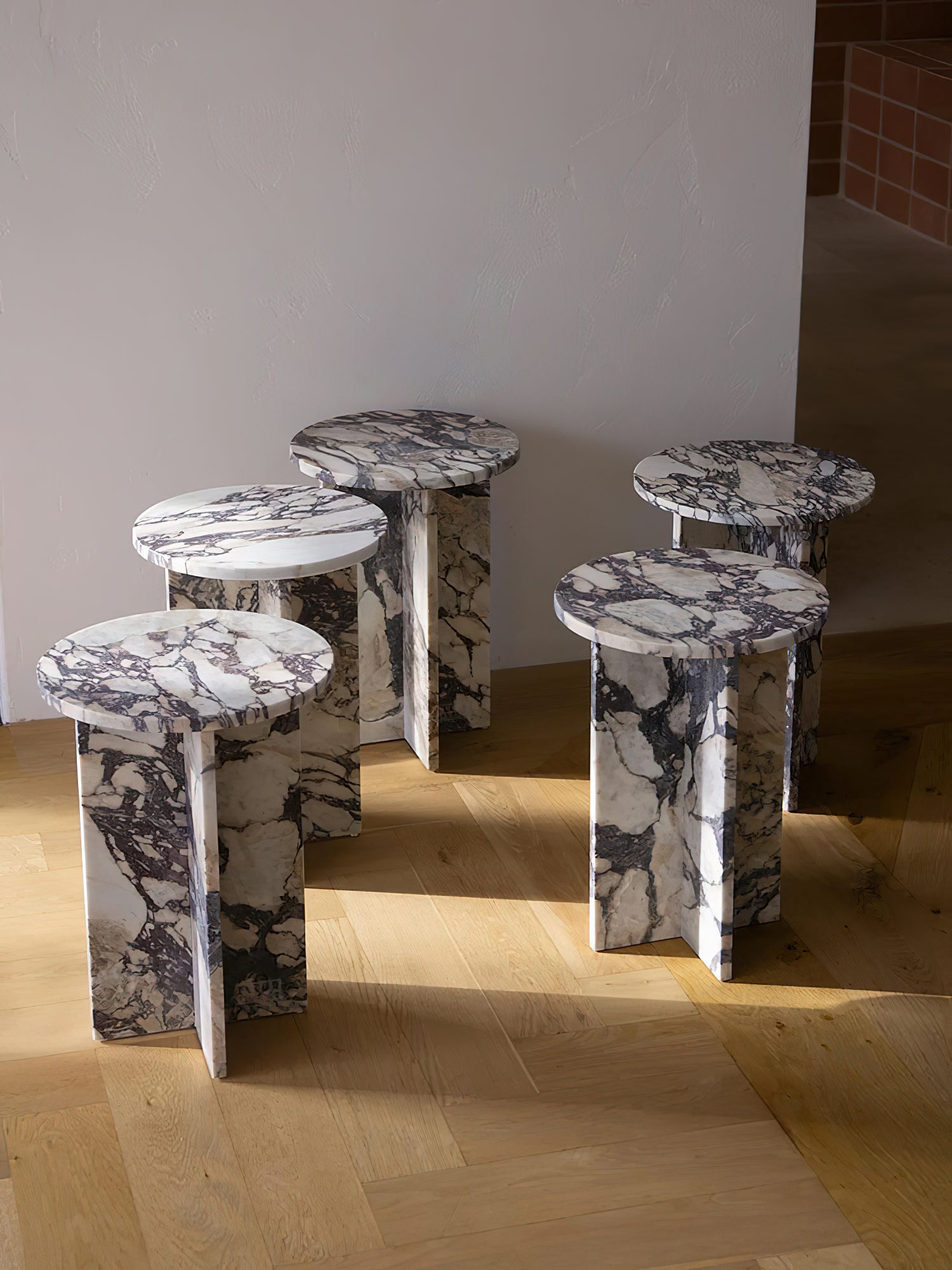 Acariel Table D'appoint en Marbre Minimaliste Moderne Accessoires
