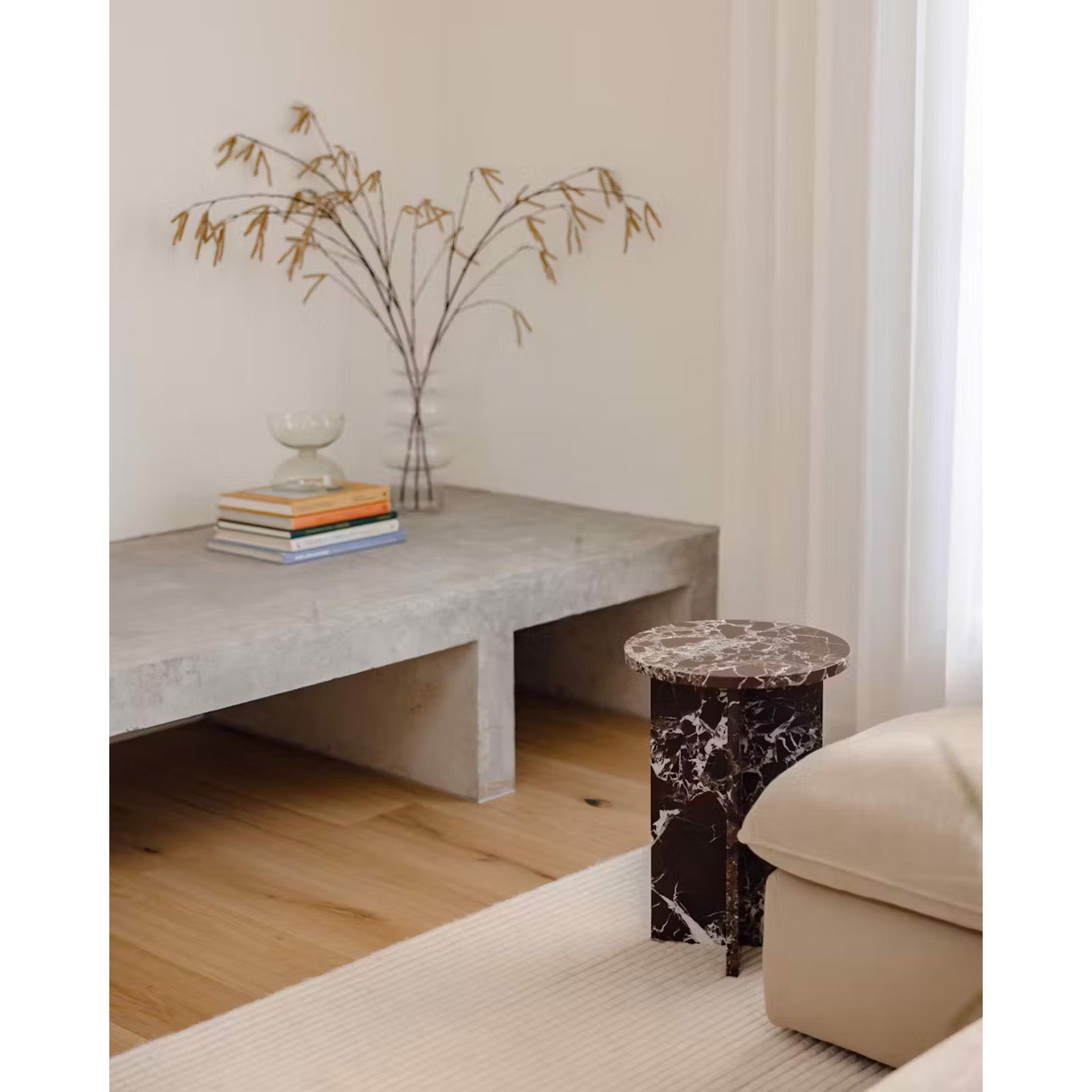 Acariel Table D'appoint en Marbre Minimaliste Moderne Accessoires